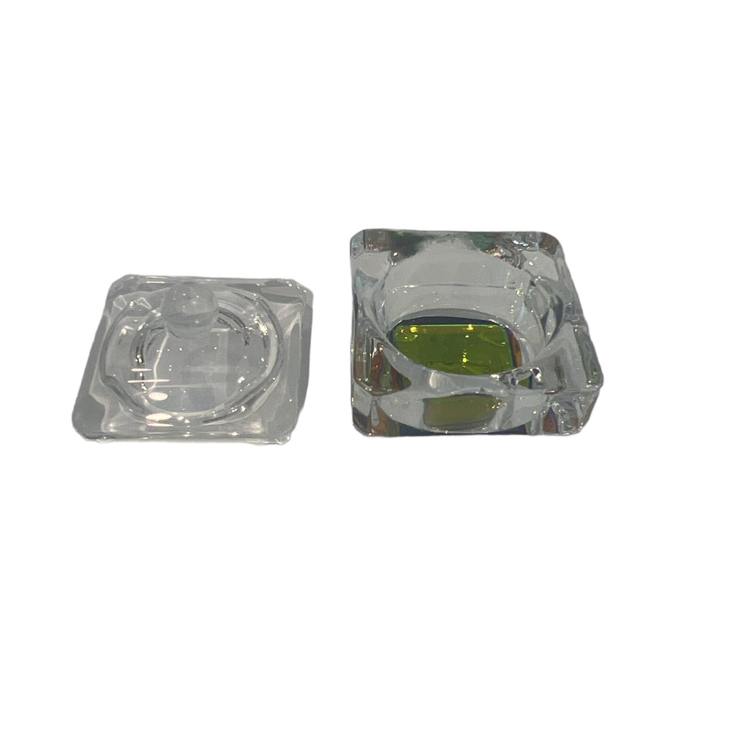 Glass Dappen Dish with Lid - Square