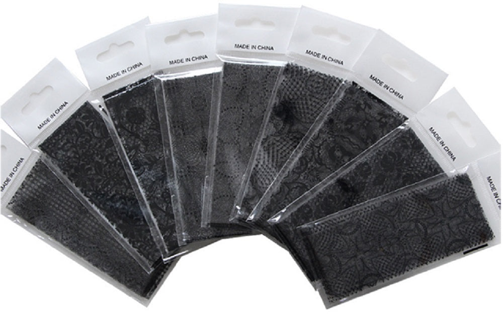 Black Lace Foils - set of 9 patterns