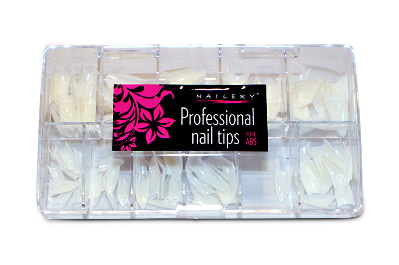 Stiletto Tips - Natural 200pcs