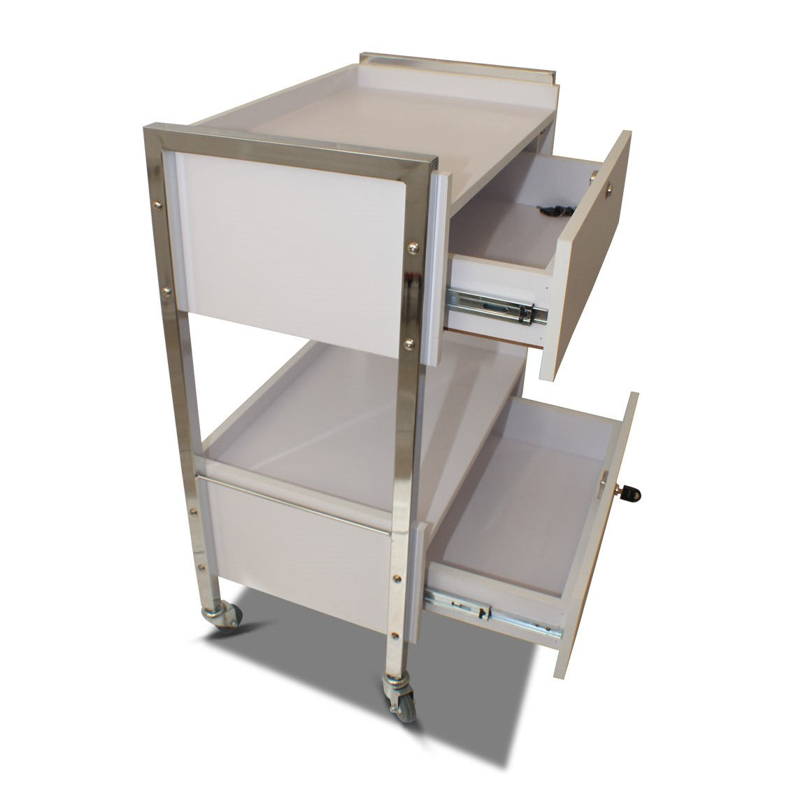 Sturdy 2-Drawer Trolley - White