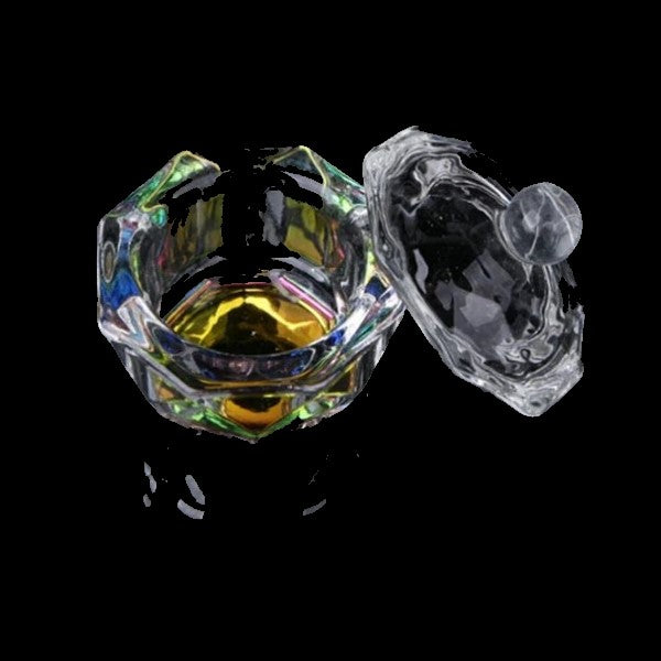 Glass Dappen Dish With Lid - Round