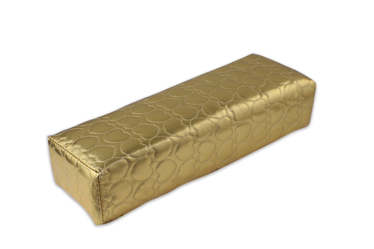 Faux Leather Love Heart Stitch Arm Rest - Gold