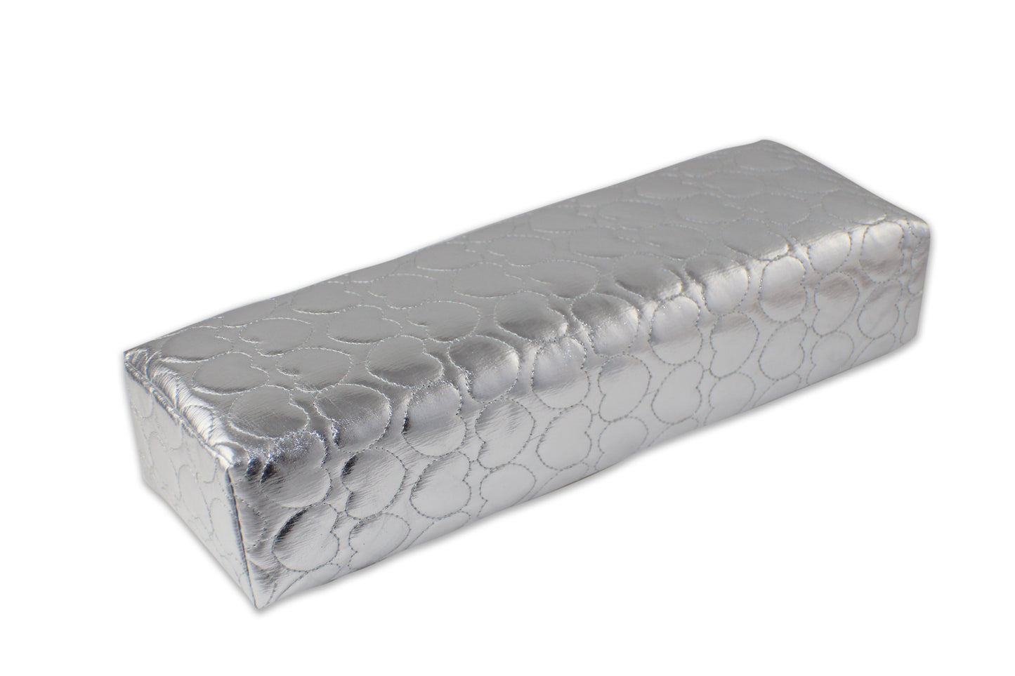 Faux Leather Love Heart Stitch Arm Rest-Silver