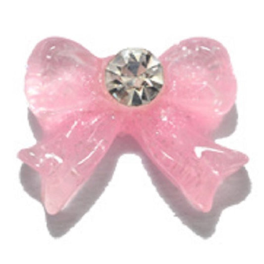 Nail bows #12 Pink Sparkle 5pcs