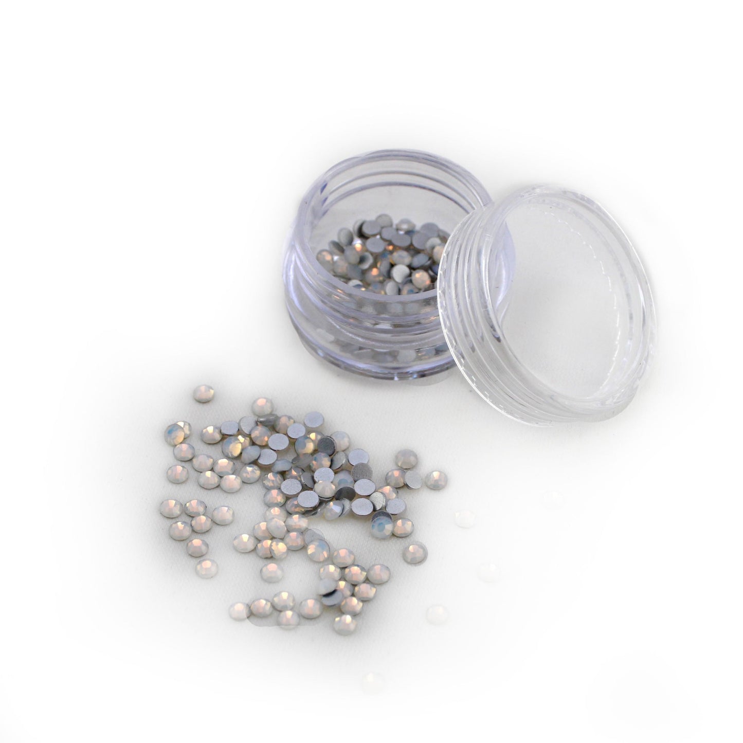 Opal Crystal (size SS10) Silver 100 pcs