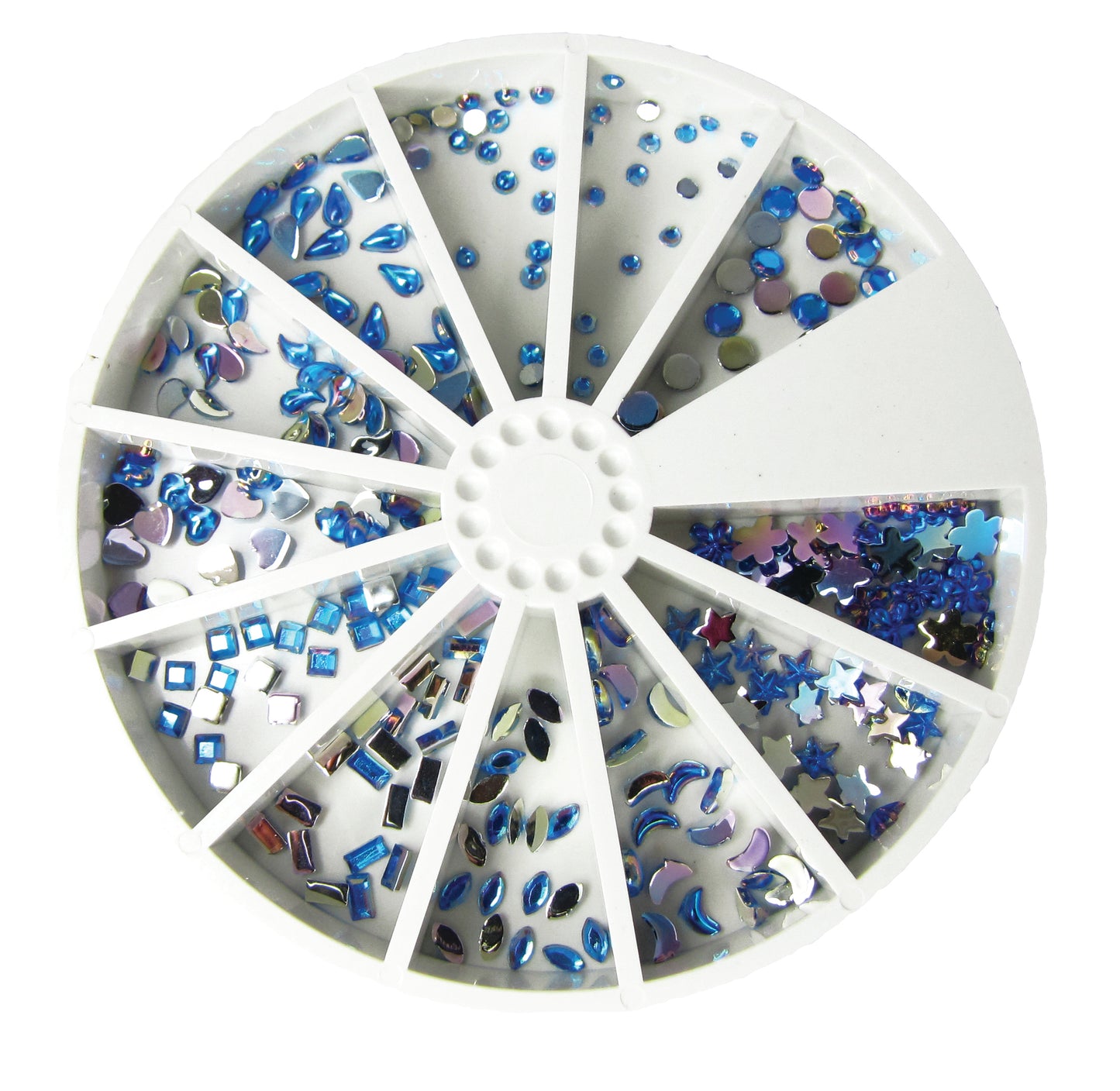 Aqua Blue Mixed Shape Rhinestones 220pcs