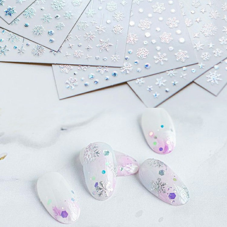 Christmas Snowflake Sticker - Silver Laser