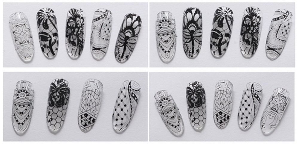 Black Lace Foils - set of 9 patterns