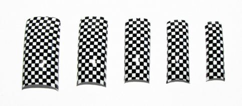 Pre-Designed Tips - Checkered 70pcs