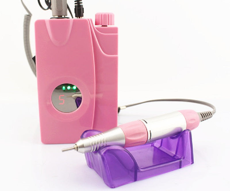Portable Cordless Electric Nail Drill - Pink