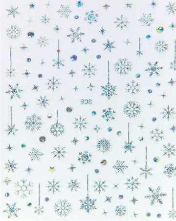 Christmas Snowflake Sticker - Silver Laser