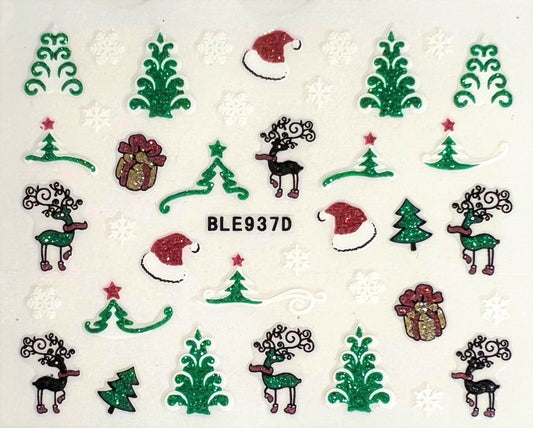 Glitter Christmas Sticker #937