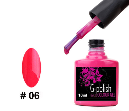 G-Polish Colour no.6 - Deep Pink Pearl 10ml