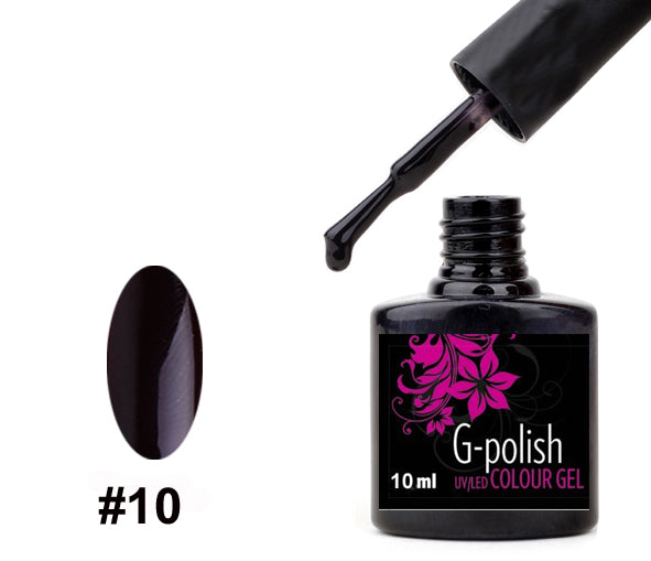 G-Polish Colour no.10 - Black Brown 10ml