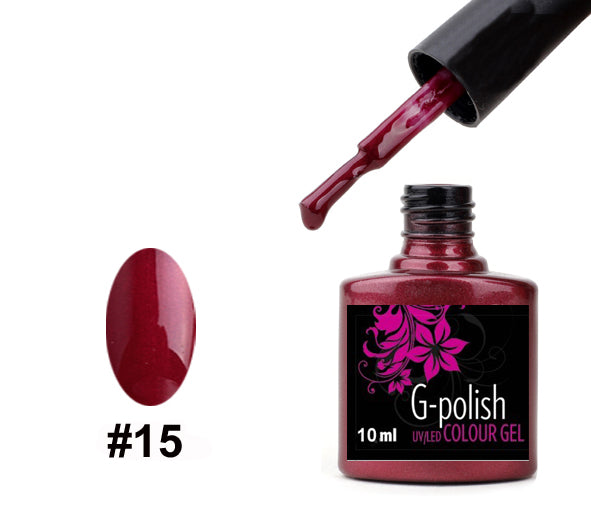 G-Polish Colour no.15 - Dark Red Pearl 10ml