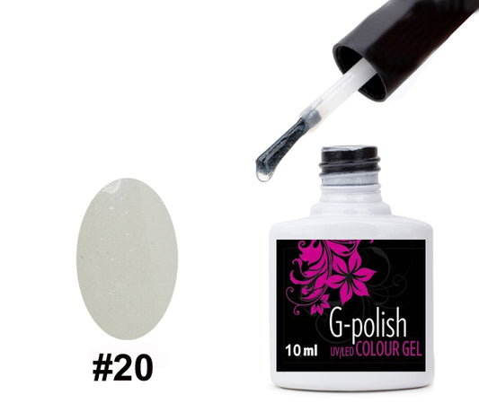 G-Polish French Colour no.20 - Sparkly Clear 10ml