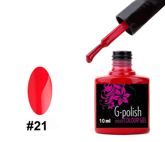 G-Polish Colour no.21 - Red 10ml
