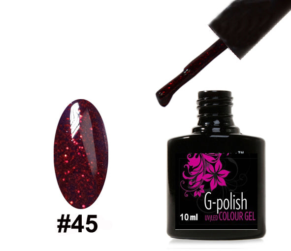 G-Polish Colour no.45 - Pearl Cardinal Red 10ml