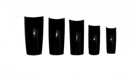 Plain Black Nail Tips 100pcs