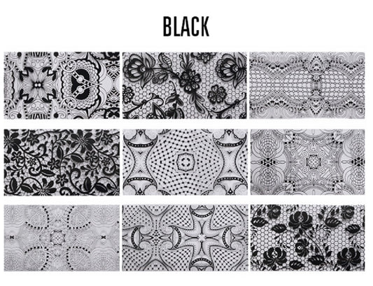 Black Lace Foils - set of 9 patterns