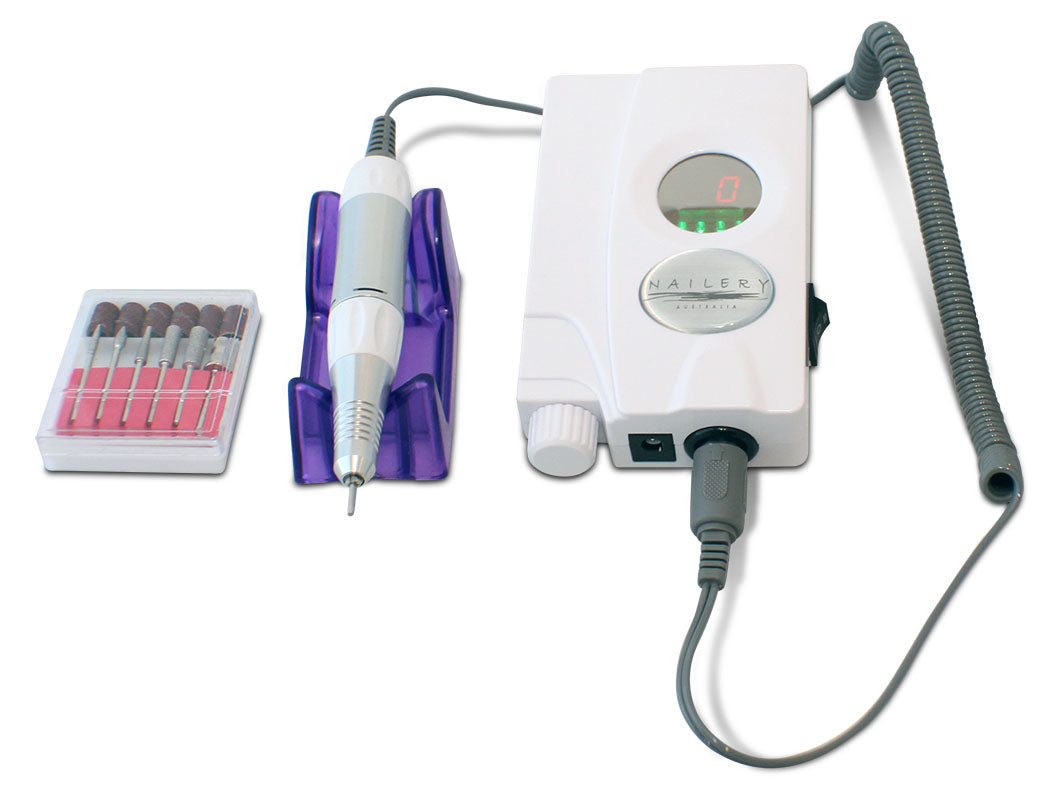 Portable Cordless Electric Nail Drill - White