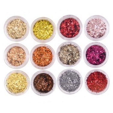 Metallic Earth Glitter Collection 12pcs - Chunky