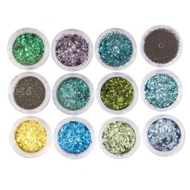 Metallic Green Collection 12pcs - Chunky