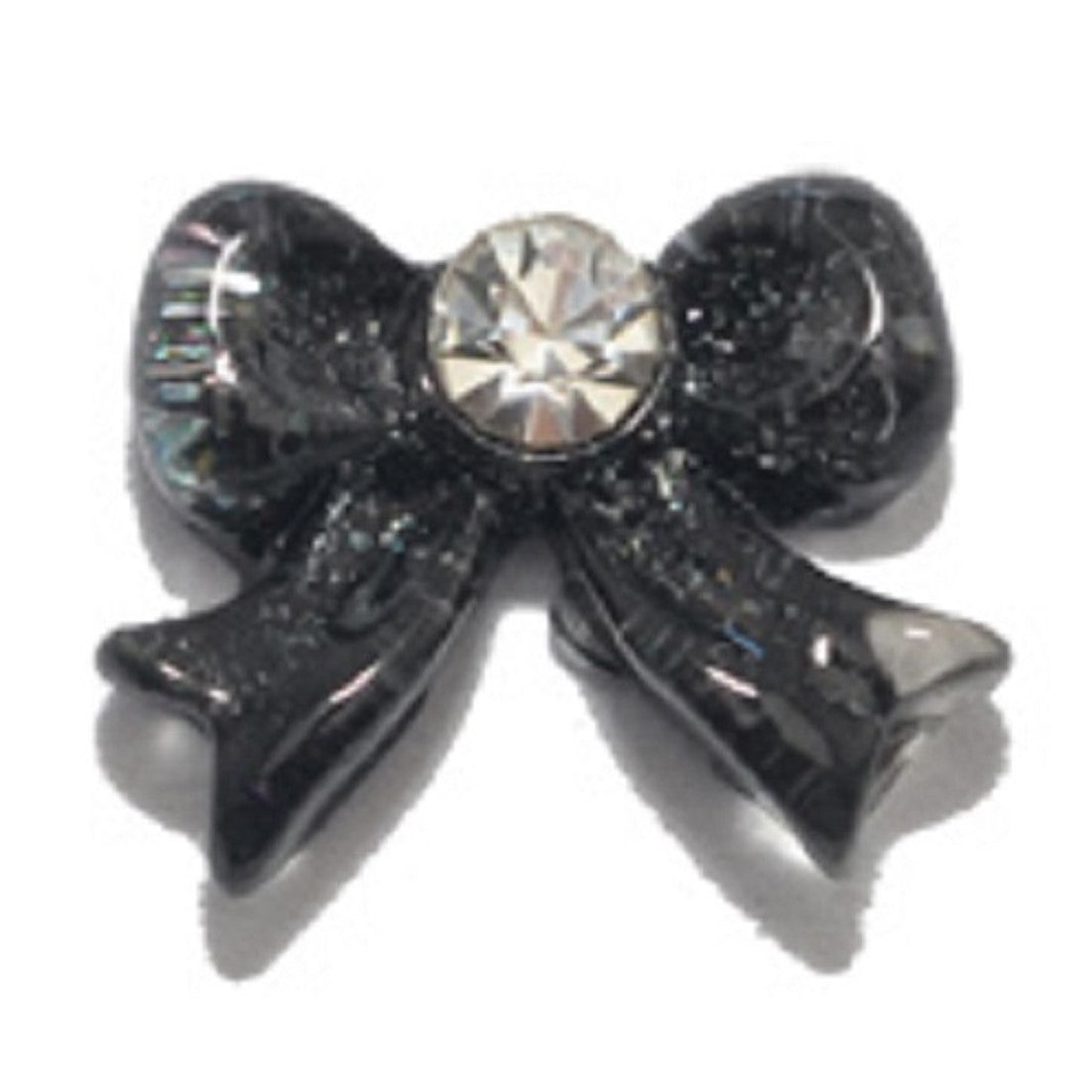 Nail bows #10 Black Sparkle 5pcs