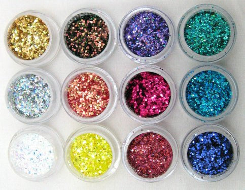Rainbow Glitter Collection 12pcs - Chunky