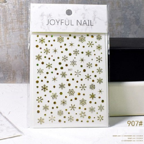 Christmas Snowflake Sticker - Gold Laser