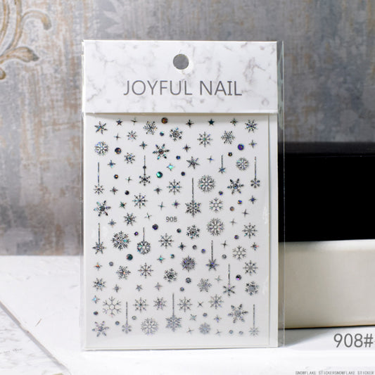 Christmas Snowflake Sticker - Silver Laser