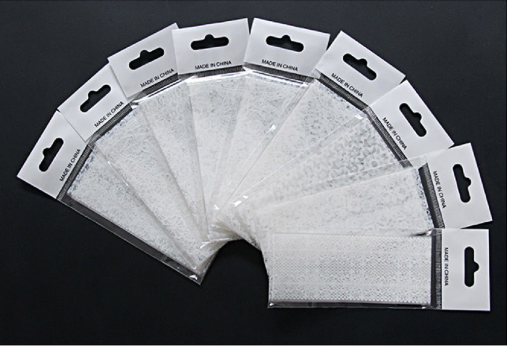 White Lace Foils - Set of 9 patterns