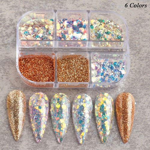 Mixed Glitter Pack - 6 Colours