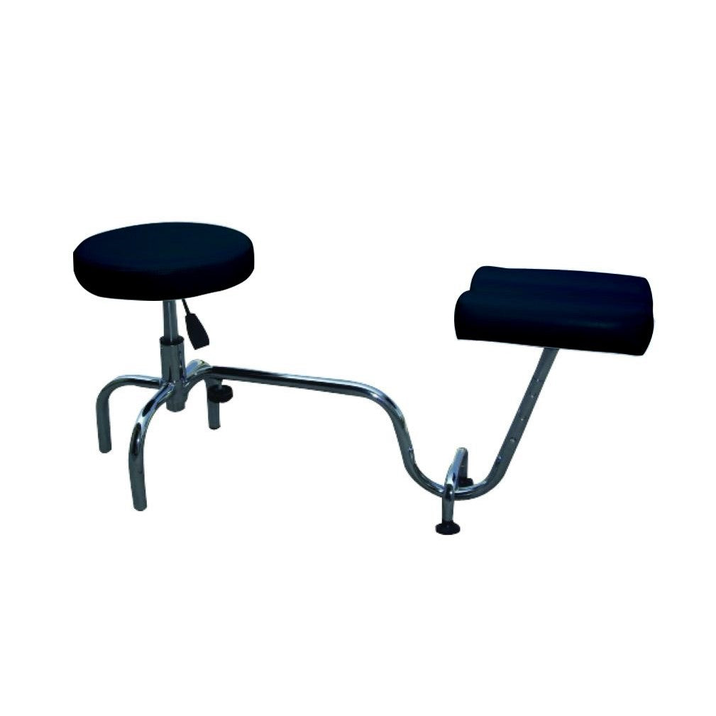 Spa Pedicure Stool & Leg Stand - Black