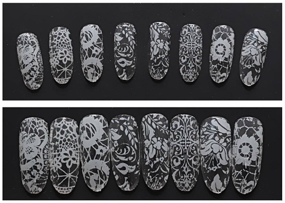 White Lace Foils - Set of 9 patterns